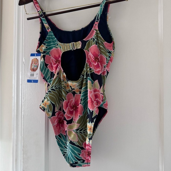 Hurley UPF +50 Floral One-Piece Swimsuit - Picture 10 of 12
